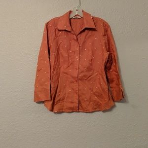 Tweeds Orange Dot Blouse